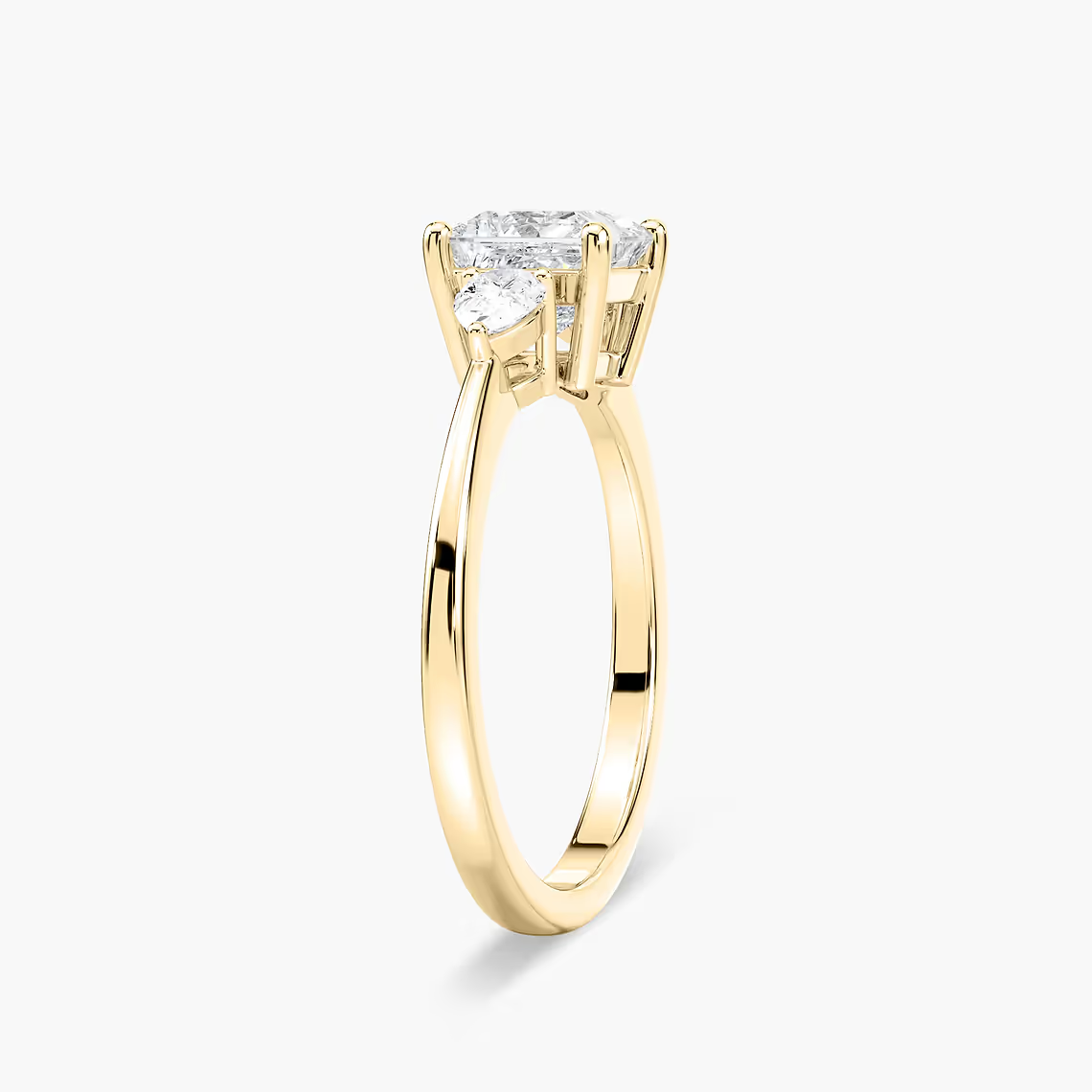 Princess Cut Three Stone Engagement Ring