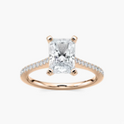 Pavé Set Radiant Cut Engagement Ring