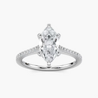 Pavé Set Marquise Cut Engagement Ring