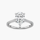 Pavé Set Pear Cut Engagement Ring