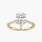 Pavé Set Pear Cut Engagement Ring