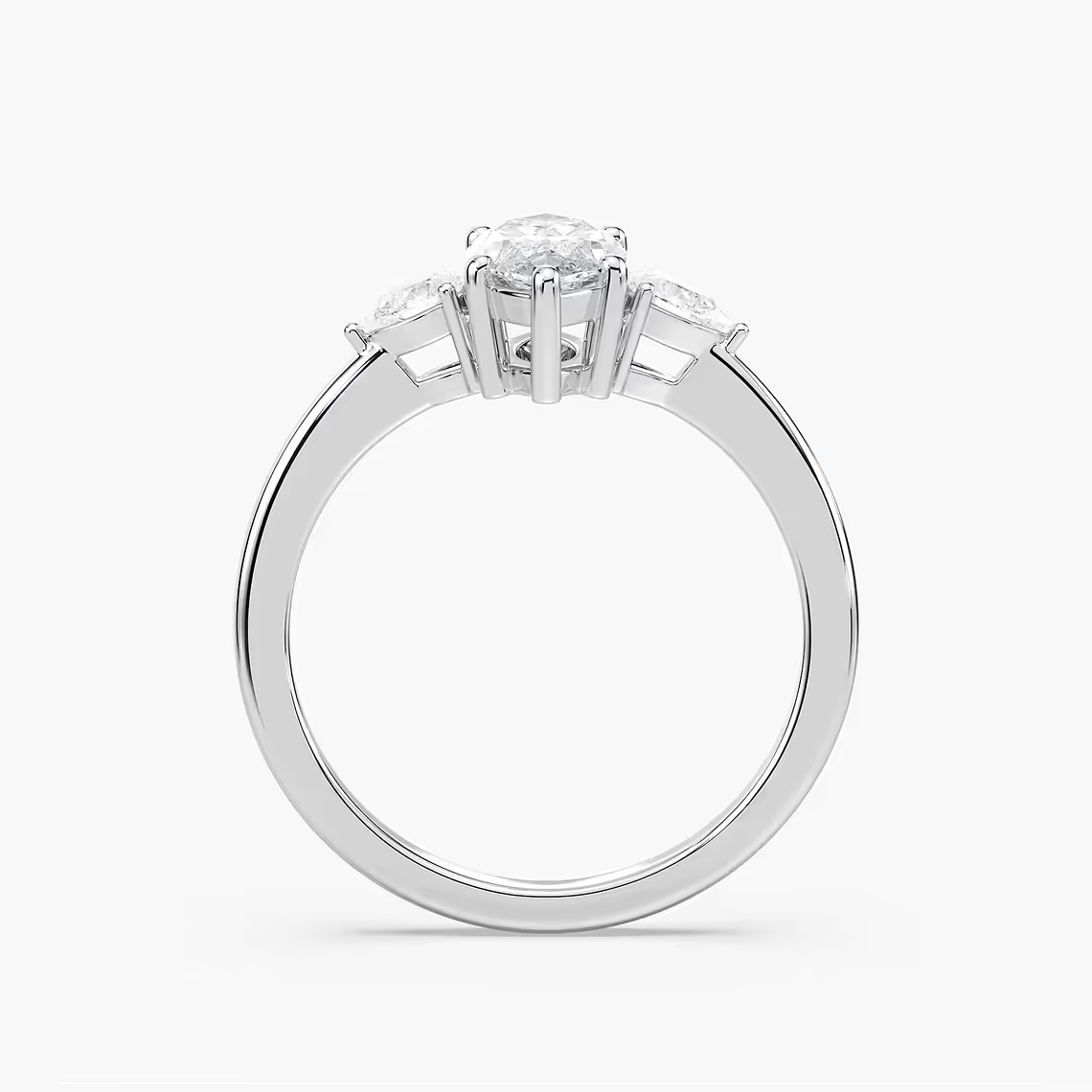 Marquise Cut Three Stone Engagement Ring