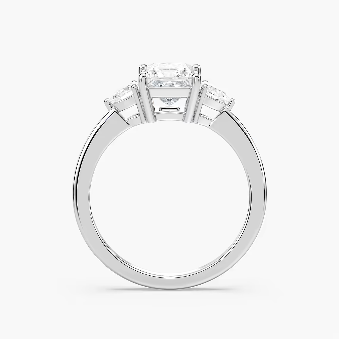 Princess Cut Three Stone Engagement Ring