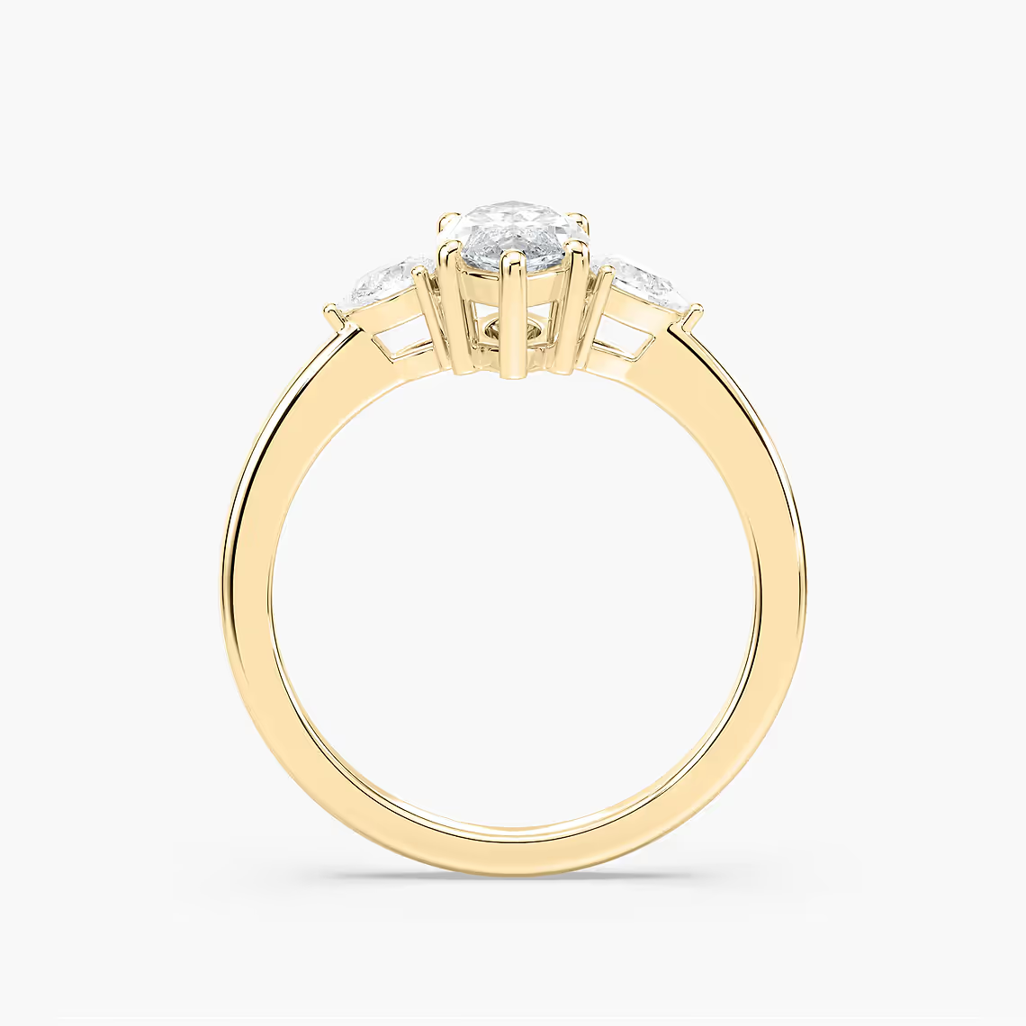 Marquise Cut Three Stone Engagement Ring