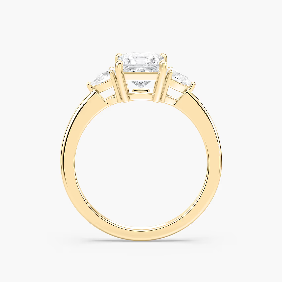 Princess Cut Three Stone Engagement Ring