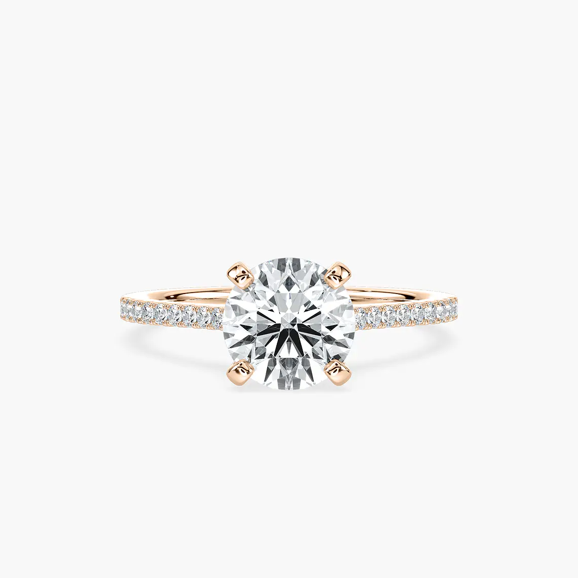Pavé Set Round Cut Engagement Ring