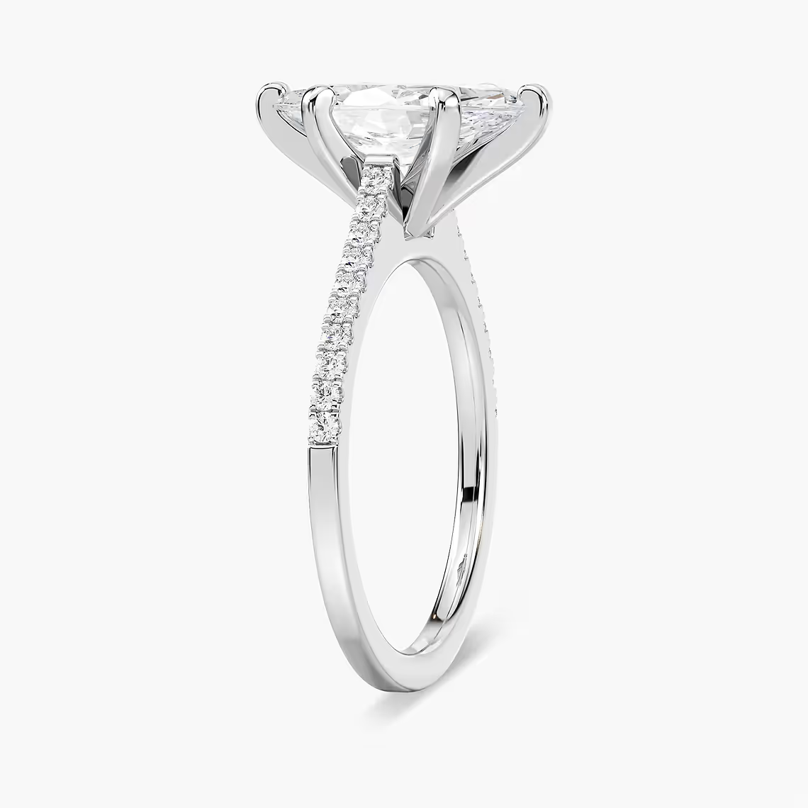 Pavé Set Marquise Cut Engagement Ring