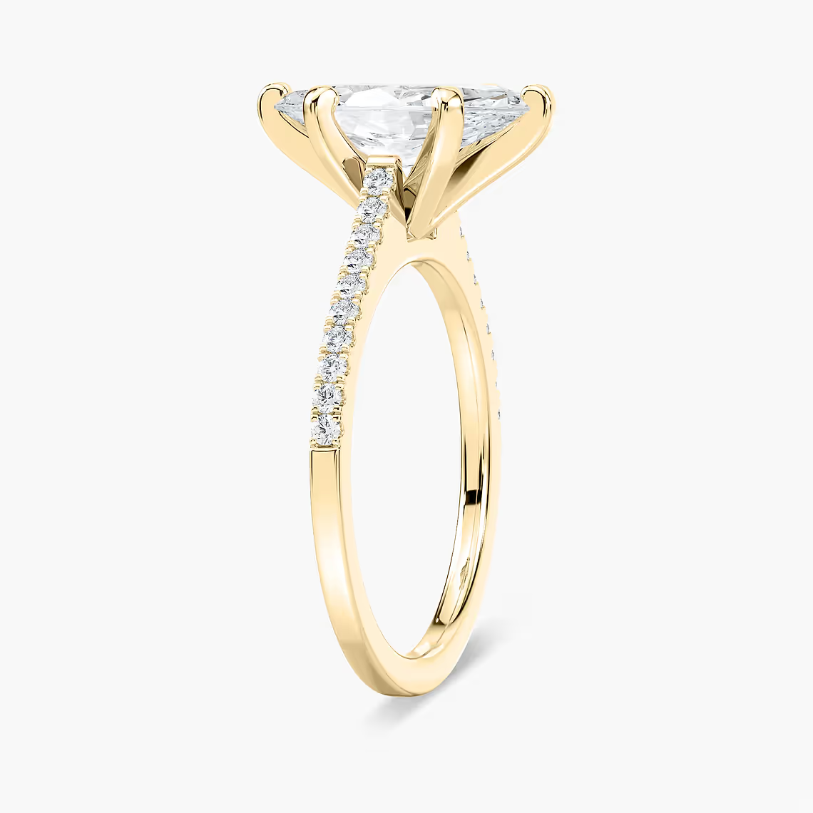 Pavé Set Marquise Cut Engagement Ring