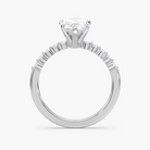Pear Shaped Shared Prong Side Stone Engagement Ring