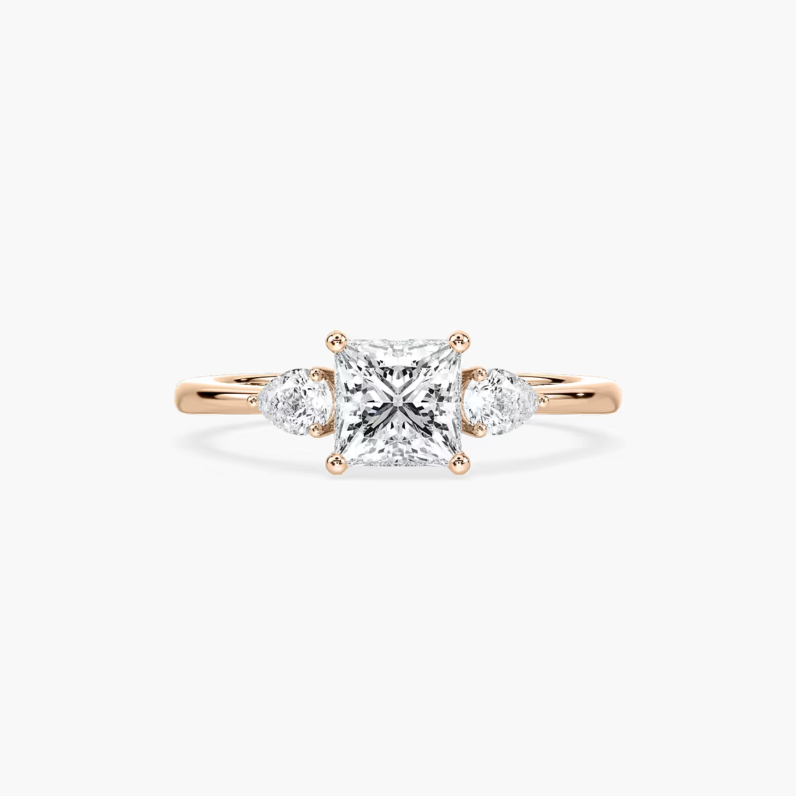 Princess Cut Three Stone Engagement Ring