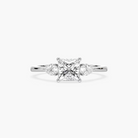 Princess Cut Three Stone Engagement Ring