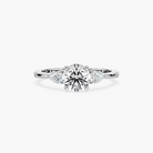 Round Cut Three Stone Engagement Ring