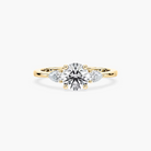 Round Cut Three Stone Engagement Ring