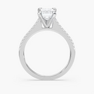 Pavé Set Emerald Cut Engagement Ring