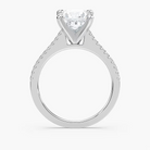 Pavé Set Princess Cut Engagement Ring