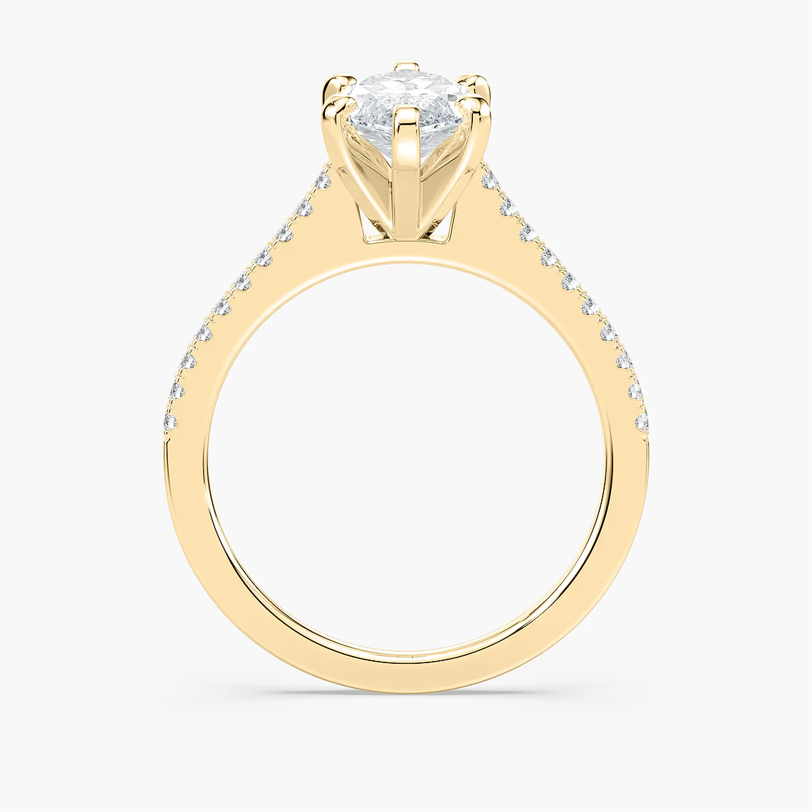 Pavé Set Marquise Cut Engagement Ring