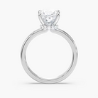 Princess Cut Shared Prong Side Stone Engagement Ring