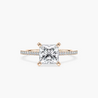 Pavé Set Princess Cut Engagement Ring