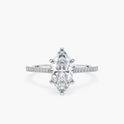Pavé Set Marquise Cut Engagement Ring