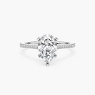 Pavé Set Pear Cut Engagement Ring