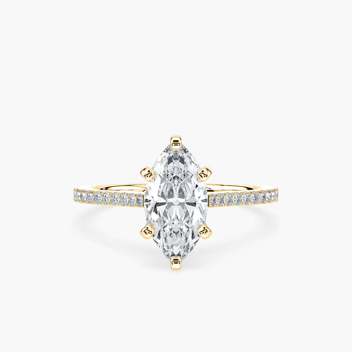 Pavé Set Marquise Cut Engagement Ring