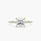 Pavé Set Princess Cut Engagement Ring