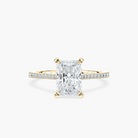 Pavé Set Radiant Cut Engagement Ring